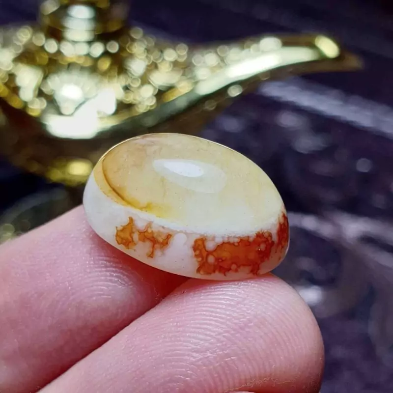 نگین سنگ عقیق سه پوست معدنی کد 25889