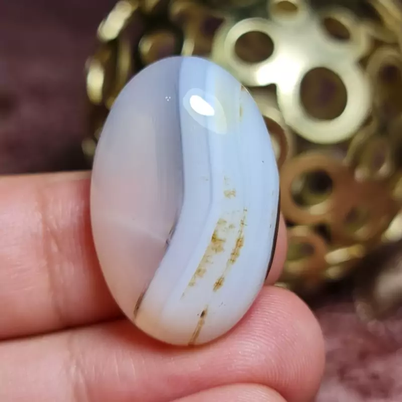 نگین سنگ عقیق سلیمانی  معدنی کد 25188