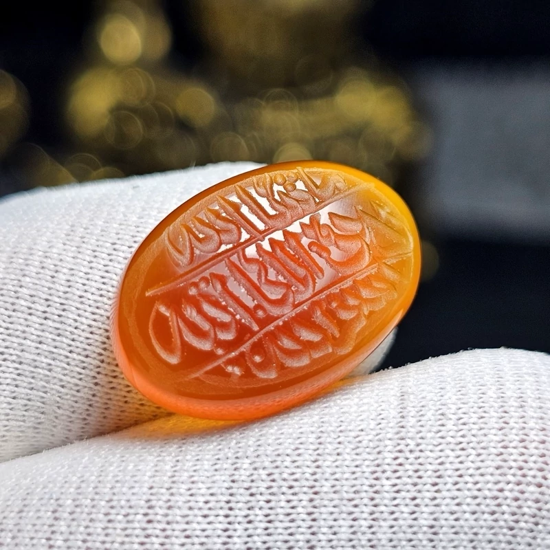 نگین سنگ عقیق معدنی خراسانی خط دست کد 35765