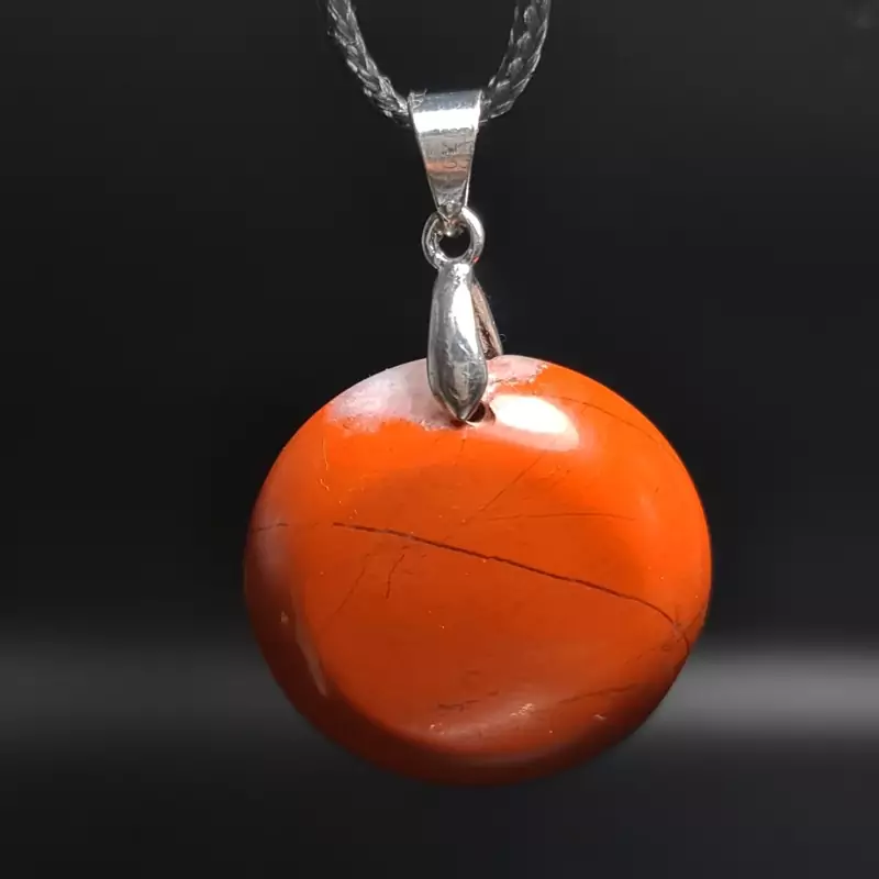 گردن آویز سنگ طبیعی جاسپر خونی معدنی کد  29649