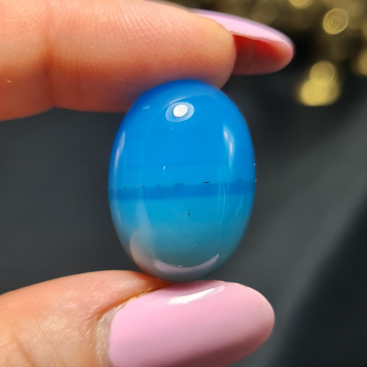 نگین سنگ عقیق آبی معدنی کد T2235