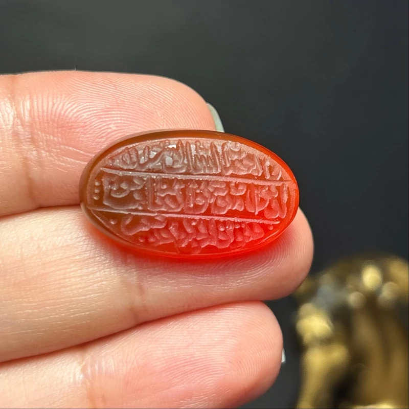 نگین سنگ عقیق معدنی خط دست کد k12551