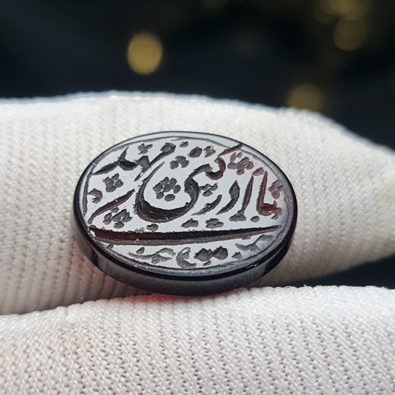 نگین سنگ عقیق جگری معدنی خط دست  کد  38869