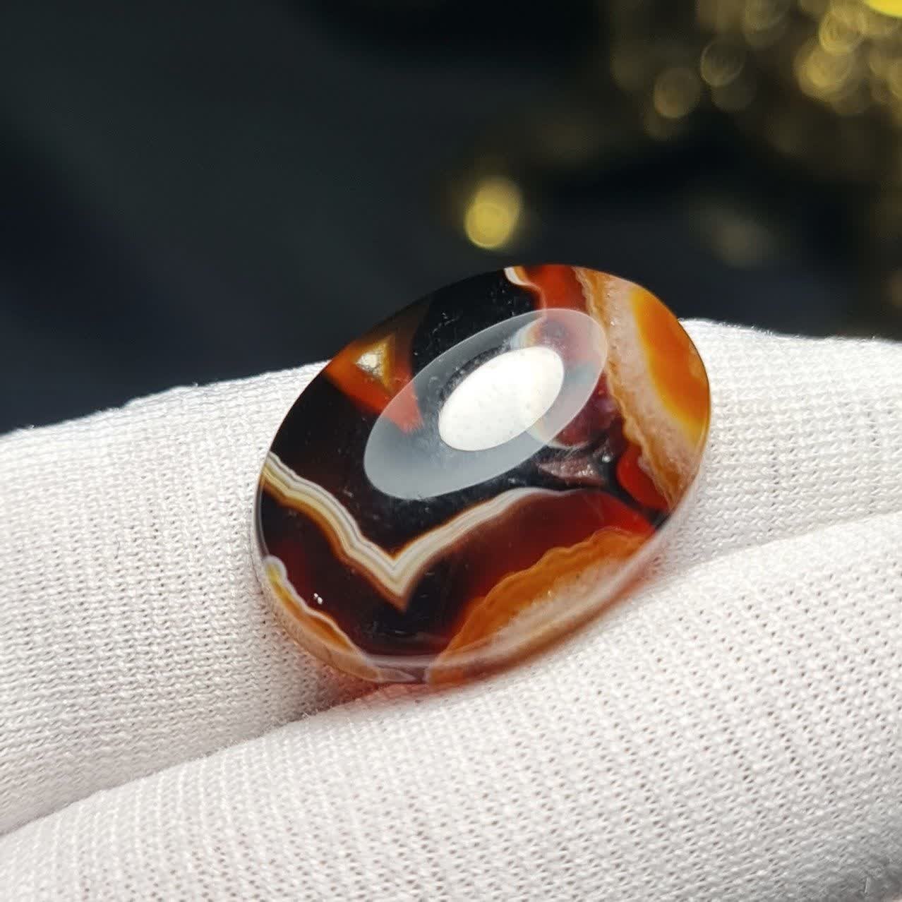 نگین سنگ عقیق سلیمانی معدنی طرح خاص  کد  T2428