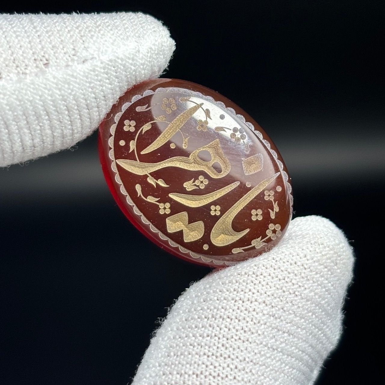 نگین سنگ عقیق معدنی خطی کد K1433