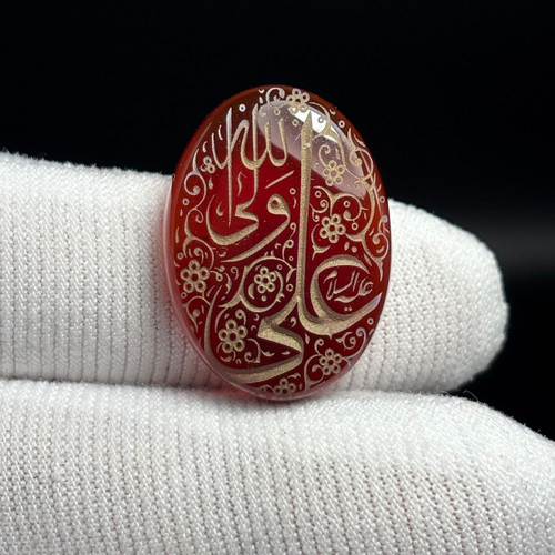 نگین سنگ عقیق معدنی خطی کد K1436