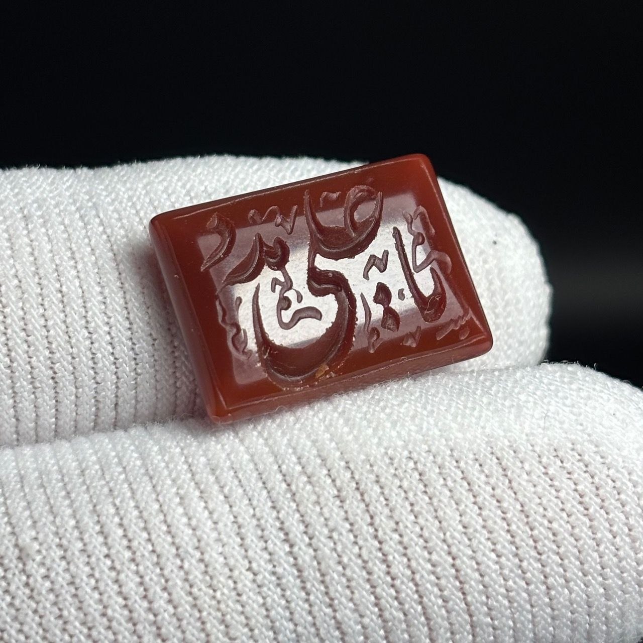 نگین سنگ عقیق معدنی خط دست کد K1442