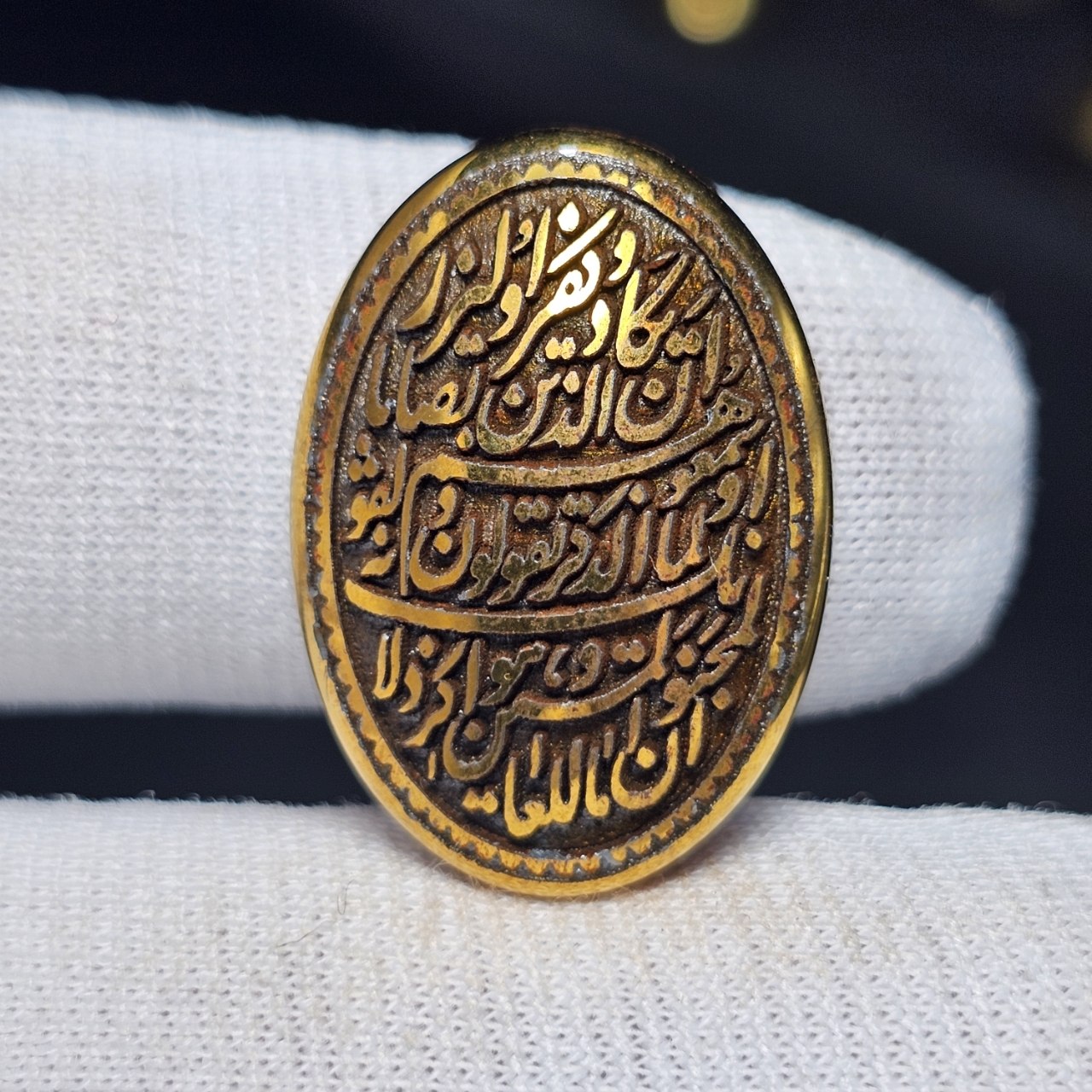 نگین سنگ حدید صینی معدنی حکاکی و ان یکاد کد K1451
