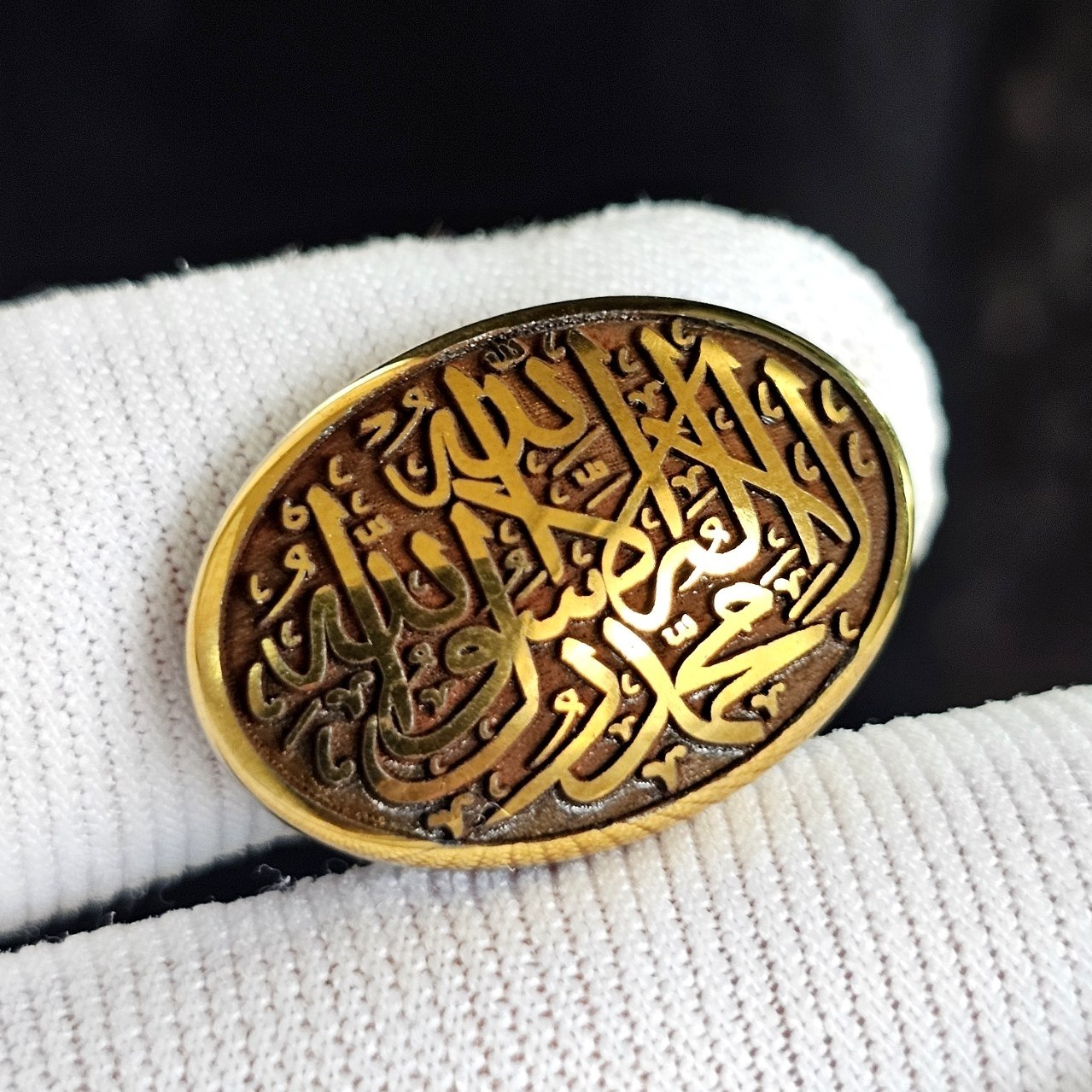 نگین سنگ حدید صینی معدنی حکاکی کد K1453