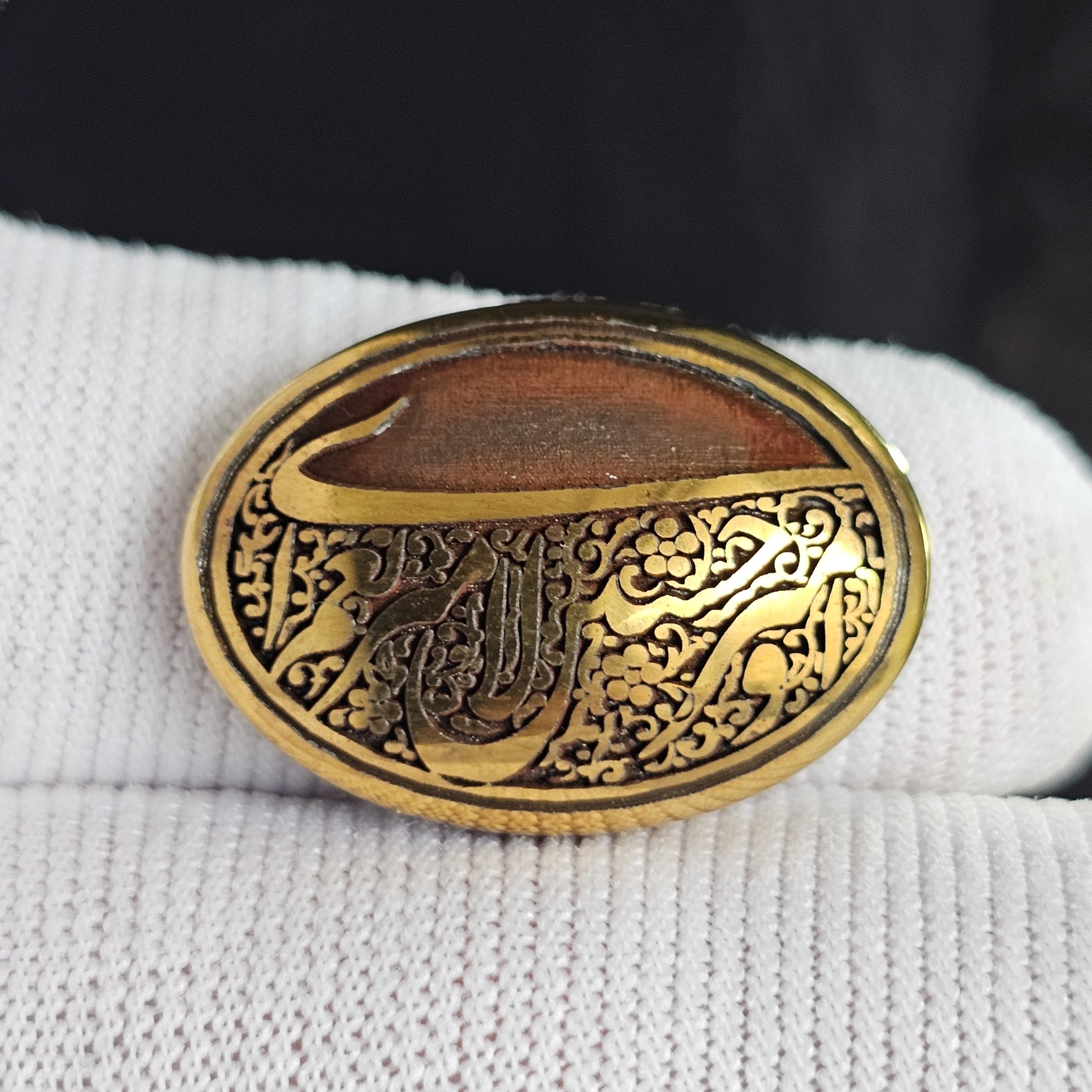 نگین سنگ حدید صینی معدنی حکاکی کد K1458