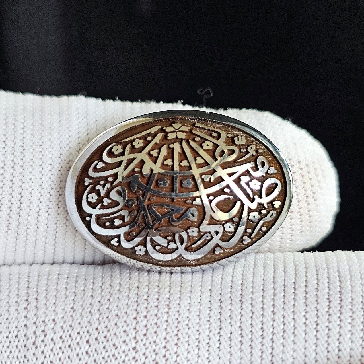 نگین سنگ حدید صینی معدنی حکاکی کد K1463