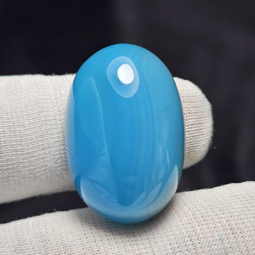 نگین درشت سنگ عقیق آبی معدنی کد T2571