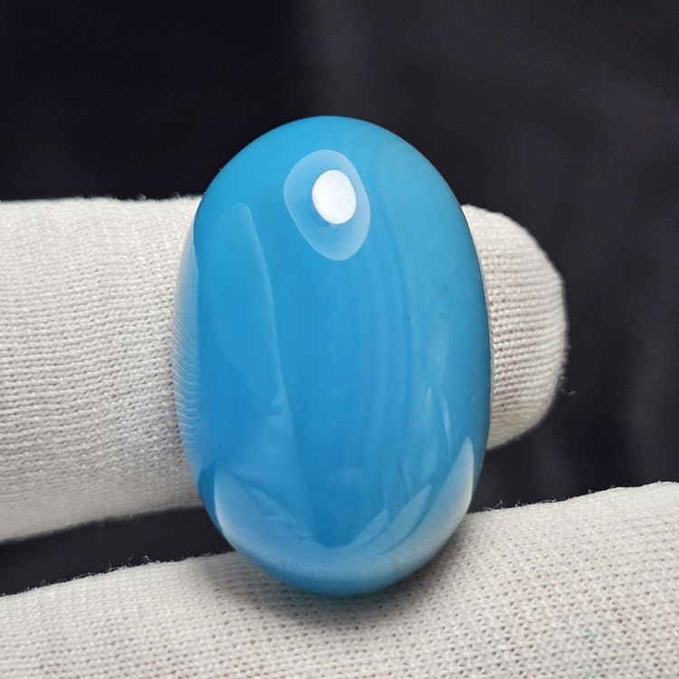 نگین درشت سنگ عقیق آبی معدنی کد T2571