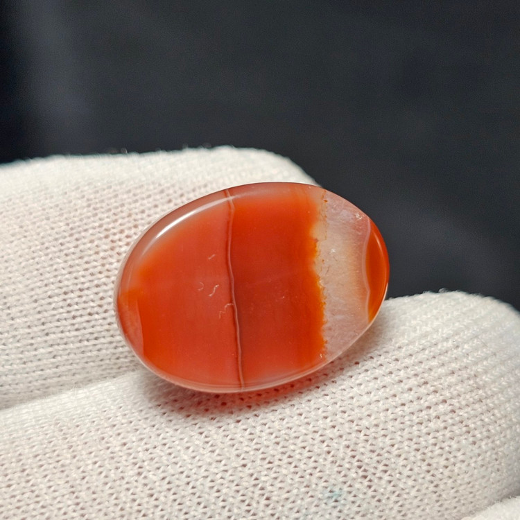 نگین سنگ عقیق کارنلین ژئود معدنی کد T2581
